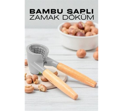 Fındık ve Ceviz Kırıcı - Bambu Saplı Döküm Ceviz Fındık Kıracağı
