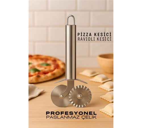 Pizza Kesici Profesyonel Çelik Hamur Ravioli Kesici