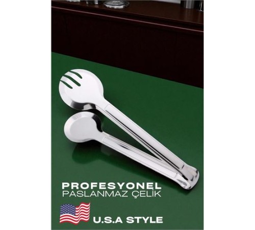 Amerikan Tip Mutfak Maşası 304 Paslanmaz Çelik Makarna Pasta Salata Çok Amaçlı Maşa Amerikan Tip Mutfak Maşası 304 Paslanmaz Çelik Makarna Pasta Salata Çok Amaçlı Maşa