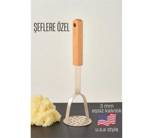 Patates Ezici 3 mm Kalınlık 304 Paslanmaz Çelik Havuç Muz Avokado Ezici