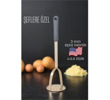 Patates Ezici 3 mm Kalınlık 304 Paslanmaz Çelik Havuç Muz Avokado Ezici