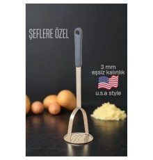 Patates Ezici 3 mm Kalınlık 304 Paslanmaz Çelik Havuç Muz Avokado Ezici