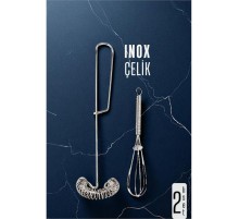 Inox Çelik Çırpıcı + Mini Çırpıcı Seti