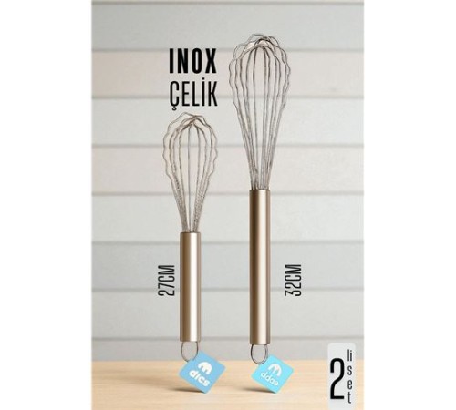 Inox Çelik Çırpıcı + Uzun Kısa 2 li Çırpıcı Seti Inox Çelik Çırpıcı + Uzun Kısa 2 li Çırpıcı Seti
