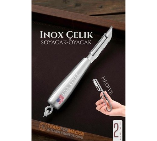 Inox Soyacak - Sebze Soyacağı - Kabak Dolma Oyacağı 2 li SET