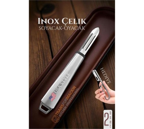 Inox Soyacak - Sebze Soyacağı - Kabak Dolma Oyacağı 2 li SET