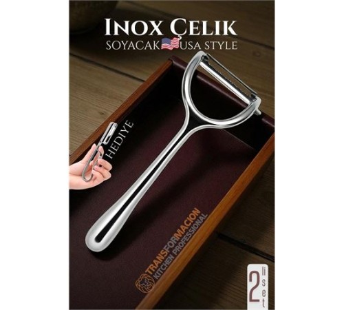 Inox Soyacak - Sebze Soyacağı - Kabak Dolma Oyacağı 2 li SET