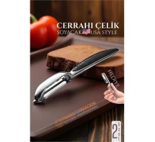 Amerikan Tip Soyacak Seti- Sebze Soyacağı Profesyonel Paslanmaz Çelik 2 li SET