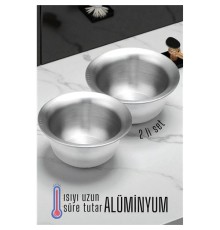 Alüminyum Tıraş Tası 2 li SET