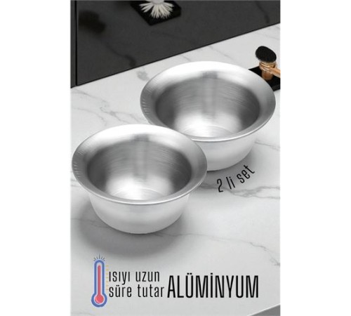 Alüminyum Tıraş Tası 2 li SET Alüminyum Tıraş Tası 2 li SET