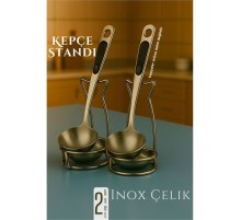 Inox Kepçe Standı - 2 li Kaşık Kepçe Standı- Profesyonel Şef Tasarımı