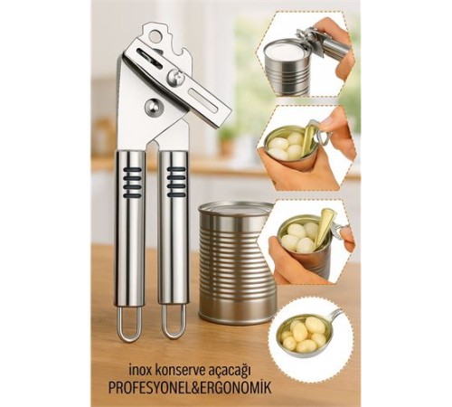 Inox Çelik Konserve Açacağı - Ergonomik ve Profesyonel Kolay Konserve Açıcı Inox Çelik Konserve Açacağı - Ergonomik ve Profesyonel Kolay Konserve Açıcı