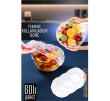 Esnek Kase Bonesi – 60 Adet, 25 cm’e Kadar Uyumlu, Tekrar Kullanılabilir Tabak Bone