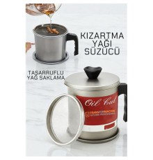 Kızartma Yağı Süzücü - Yağ Saklama Kabı - Tasarruflu Yağ Ayırıcı