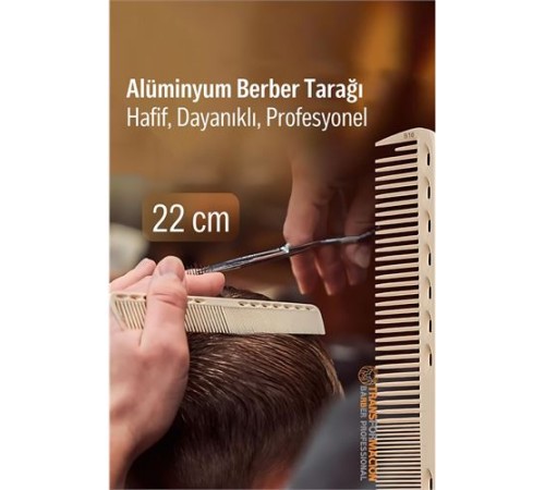 22 cm Alüminyum Saç Kesim Tarağı – Berber Tarağı -Hafif, Dayanıklı, Profesyonel