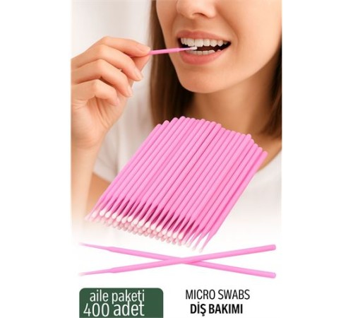Micro Swab - Diş Bakım Çubuğu - 400 Adet Aile Paketi