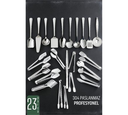 Servis Seti 23 Parça - Profesyonel Paslanmaz Çelik Çeyiz Seti