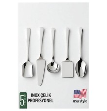 Amerikan Tip Servis Seti 5 Parça - Profesyonel Paslanmaz Çelik Çeyiz Seti