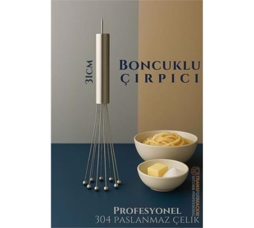 Çelik Misketli Yaylı Çırpıcı 304 Paslanmaz Çelik Makarna Çırpıcı Çırpma Teli