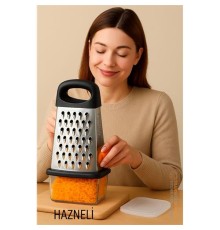 Hazneli El Rendesi - Saklama Kaplı 4 Taraflı Profesyonel 304 Paslanmaz Çelik