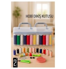 Dikiş Seti - 42 Parça Renkli Dikiş Seti – Mezuralı, Taşınabilir, Hobi ve Onarım İçin