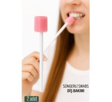 Süngerli Swab - Ağız ve Diş Bakım Çubuğu - 2 Adet