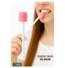 Süngerli Swab - Ağız ve Diş Bakım Çubuğu - 2 Adet