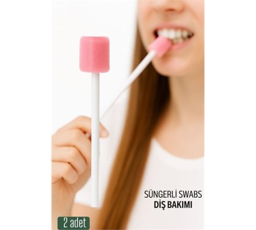 Süngerli Swab - Ağız ve Diş Bakım Çubuğu - 2 Adet Süngerli Swab - Ağız ve Diş Bakım Çubuğu - 2 Adet