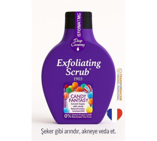 Candy Fantasy Peeling Jel – 1903 Serisi, Renkli & Eğlenceli Scrub 500 ml