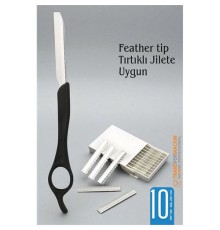 Feather Tip Jiletli Ustura 10 Yedek Jiletli Profesyonel