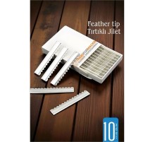 Feather Tip Tırtıklı Ustura Jileti 10 Adet