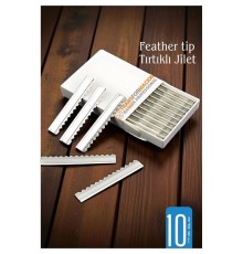 Feather Tip Tırtıklı Ustura Jileti 10 Adet