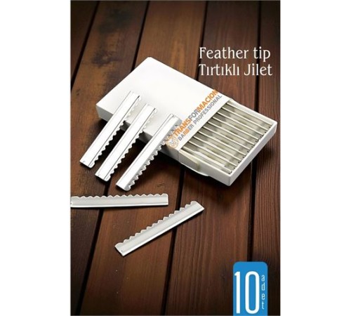 Feather Tip Tırtıklı Ustura Jileti 10 Adet