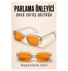 Parlama Önleyici Bayan Gece Sürüş Görüş Gözlüğü Sis Far Işık Önleyici Anti-Fog Gözlük