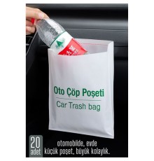 Pratik Çöp Poşeti - Yapışkanlı Çöp Poşeti 20 Lİ PAKET