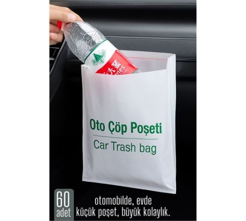 Pratik Çöp Poşeti - Yapışkanlı Çöp Poşeti 60 LI PAKET