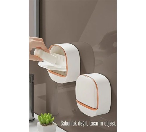 Tasarım Obje 2 Lİ Sabunluk - Kendinden Yapışkanlı Sabunluk