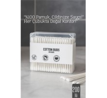 %100 Pamuk Kulak Çubuğu – 200’lü Paket