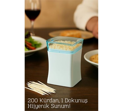 200’lü Pratik Kutulu Kürdanlık – Hijyenik Dağıtım Mekanizmalı | Şık ve Pratik Kürdan Kutusu