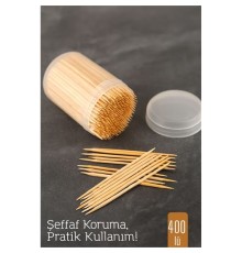 400’lü Kapaklı Kürdanlık – Doğal Ahşap Kürdan | Hijyenik Sunum ve Pratik Kullanım