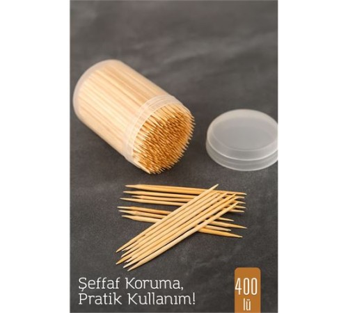 400’lü Kapaklı Kürdanlık – Doğal Ahşap Kürdan | Hijyenik Sunum ve Pratik Kullanım