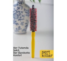 Yuvarlak Saç Fırçası – 24 cm x 2.3 cm | 2.1 mm Derinlik | Spiral Kıllı, Hacim ve Şekil İçin