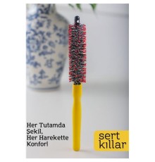 Yuvarlak Saç Fırçası – 24 cm x 2.3 cm | 2.1 mm Derinlik | Spiral Kıllı, Hacim ve Şekil İçin