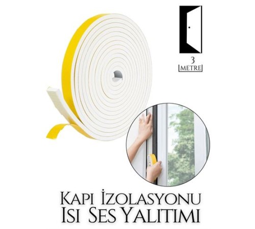 Kapılar Için 4 Mevsim 3 Metre Ses Isı Yalıtım Sünger Bant