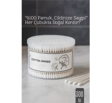 %100 Pamuk Kulak Çubuğu – 300’lü Paket