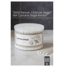 %100 Pamuk Kulak Çubuğu – 300’lü Paket