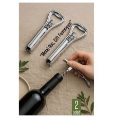 Barmen Tipi Şişe Açacağı ve Tirbuşon – 2’si 1 Arada | Ergonomik, Dayanıklı, Sofra Tipi Açacak