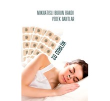 Manyetik Burun Bandı - 30 GÜNLÜK YEDEK Sporcu Burun Bandı - Horlama Önleyici Azaltıcı