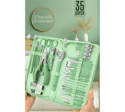 35 Parçalı Profesyonel Manikür Pedikür Seti – Bakım Çantası | Evde Profesyonel Tırnak Bakımı