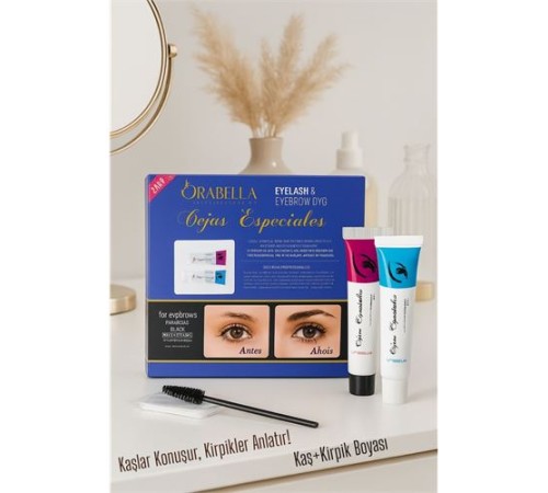 SİYAH Kaş ve Kirpik Boyası Profesyonel Orabella